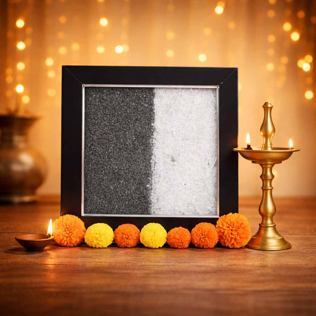 Dhan varsha Pyrite and selenite self charging Frame