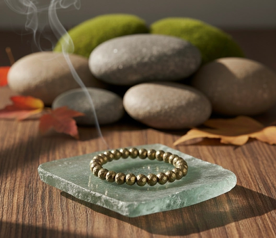 Raw Pyrite Bracelet – Stone of Wealth, Protection & Abundance